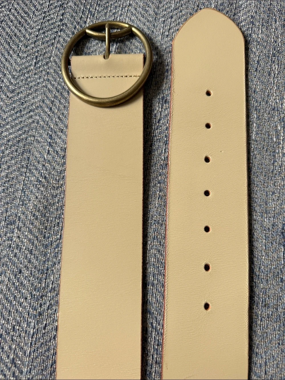 Anthropologie Women’s Tan Leather Belt Size: XS/S